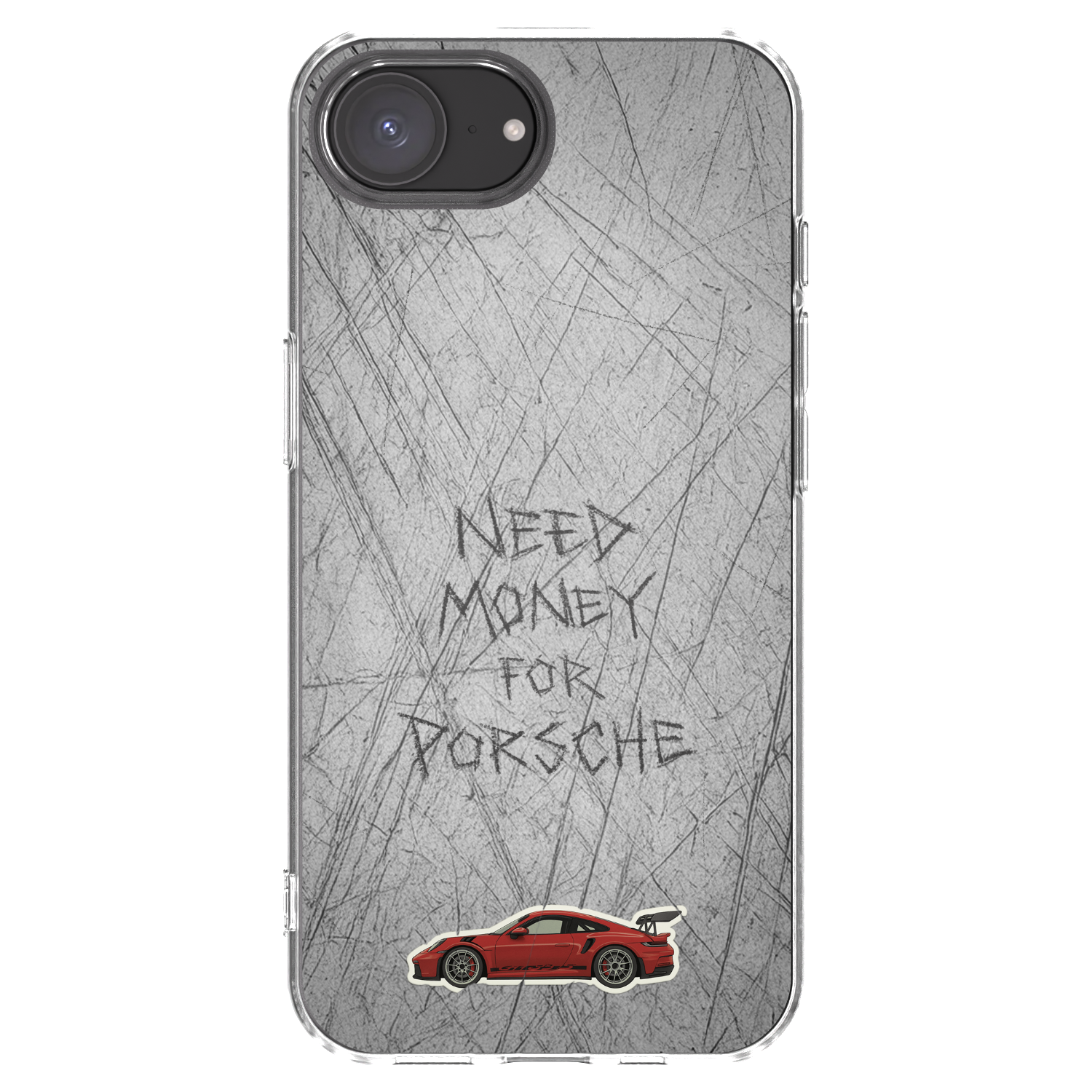 Picasee Apple iPhone 16e Hülle - Transparentes Silikon - Garage Scratch