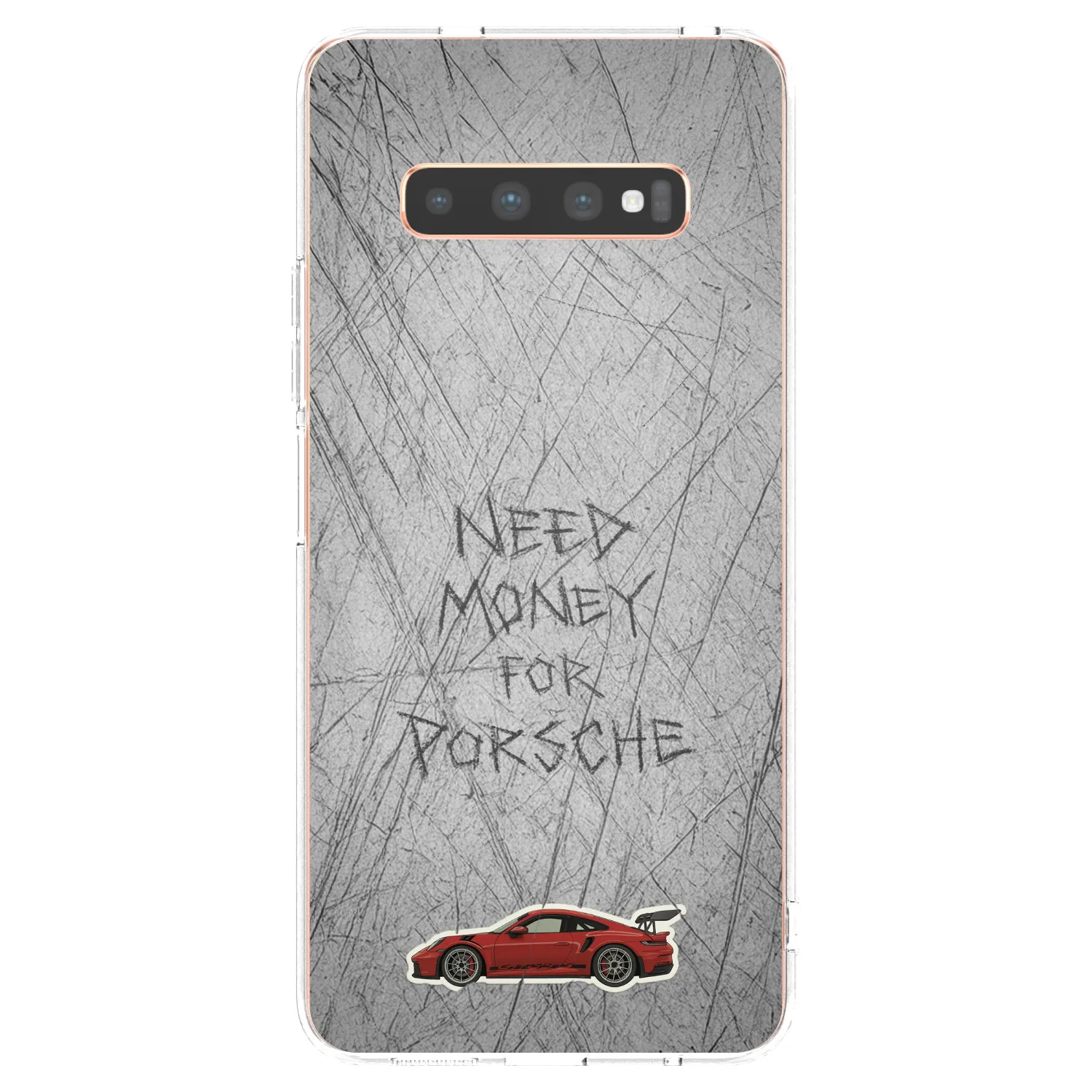 Picasee Samsung Galaxy S10 Plus G975 Hülle - Transparentes Silikon - Garage Scratch