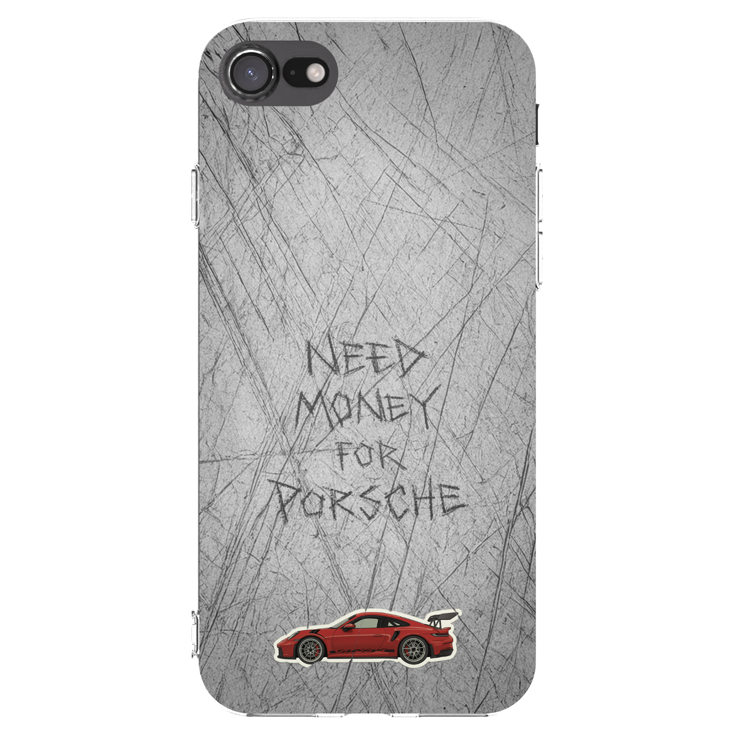 Picasee Apple iPhone 8 Hülle - Transparentes Silikon - Garage Scratch