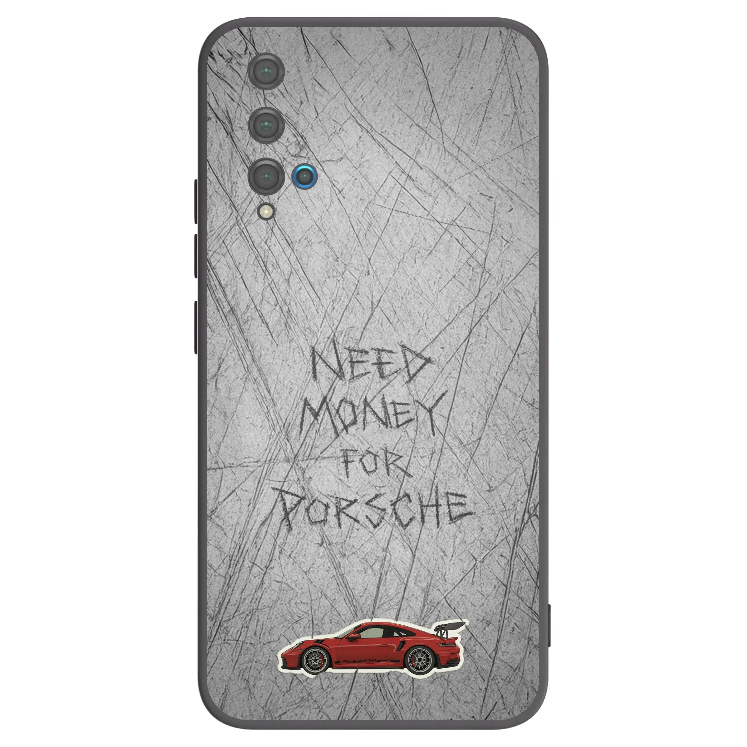 Picasee Huawei Nova 5T Hülle - Schwarzes Silikon - Garage Scratch