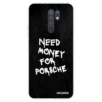 Picasee Xiaomi Redmi 9 Hülle - Transparentes Silikon - Black Dollar