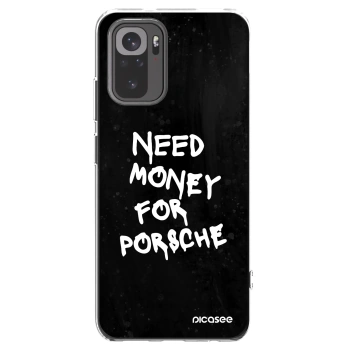 Picasee Xiaomi Redmi Note 10S Hülle - Transparentes Silikon - Black Dollar