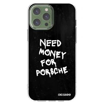Picasee Apple iPhone 13 Pro Max Hülle - Transparentes Silikon - Black Dollar