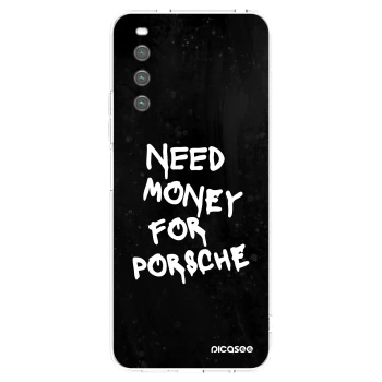 Picasee Sony Xperia 10 IV 5G Hülle - Transparentes Silikon - Black Dollar