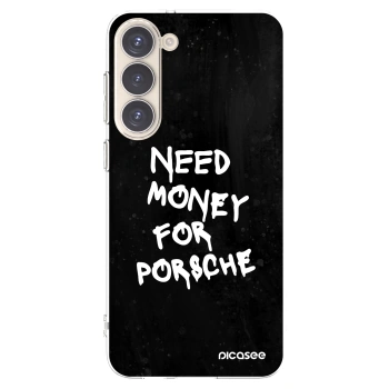 Picasee Samsung Galaxy S23+ 5G Hülle - Transparentes Silikon - Black Dollar