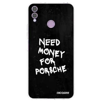 Picasee Honor 8X Hülle - Transparentes Silikon - Black Dollar