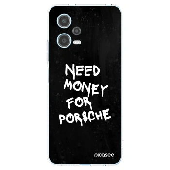Picasee Xiaomi Redmi Note 12 5G Hülle - Transparentes Silikon - Black Dollar