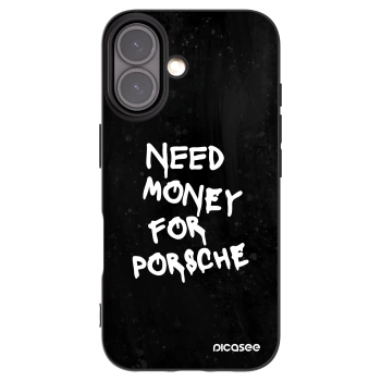 Picasee Apple iPhone 16 Hülle - Schwarzes Silikon - Black Dollar