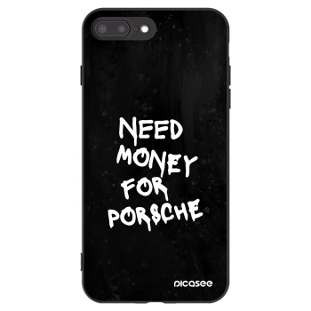 Picasee Apple iPhone 8 Plus Hülle - Schwarzes Silikon - Black Dollar