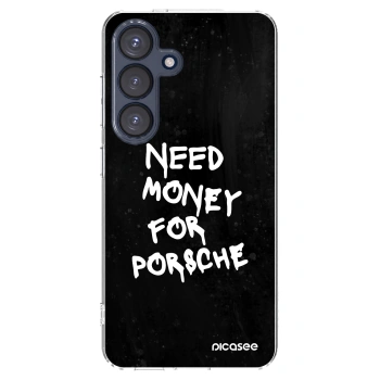 Picasee Samsung Galaxy S25 5G Hülle - Transparentes Silikon - Black Dollar