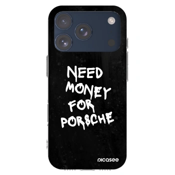 Picasee Apple iPhone 17 Pro Hülle - Transparentes Silikon - Black Dollar