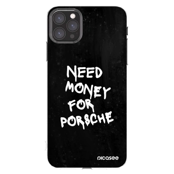 Picasee Apple iPhone 11 Pro Max Hülle - Transparentes Silikon - Black Dollar