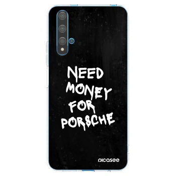 Picasee Huawei Nova 5T Hülle - Transparentes Silikon - Black Dollar