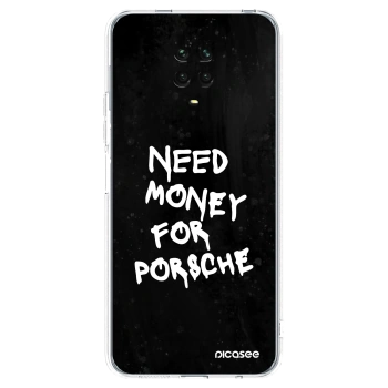 Picasee Xiaomi Redmi Note 9 Pro Hülle - Transparentes Silikon - Black Dollar