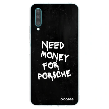 Picasee Samsung Galaxy A30s A307F Hülle - Transparentes Silikon - Black Dollar