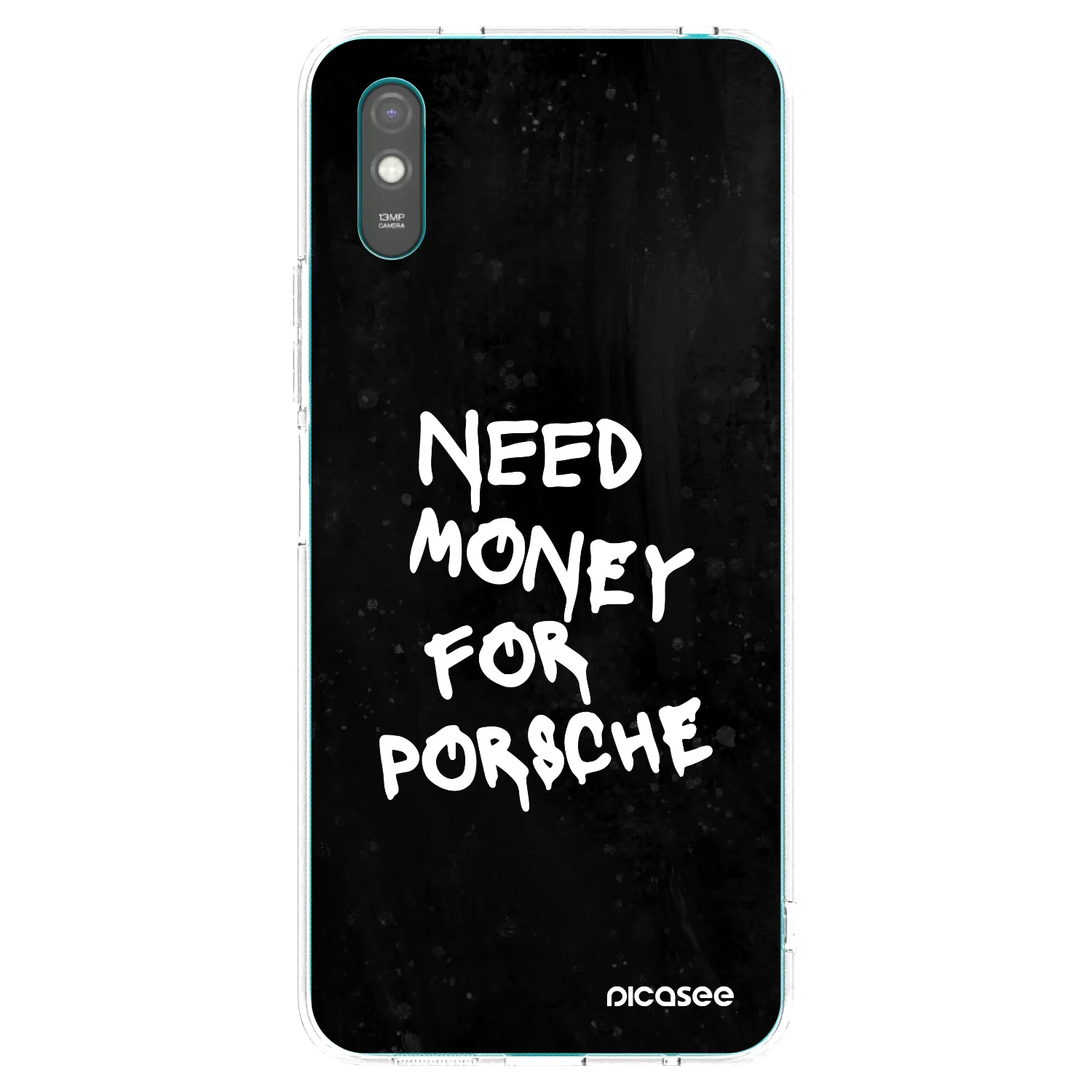 Picasee Xiaomi Redmi 9A Hülle - Transparentes Silikon - Black Dollar