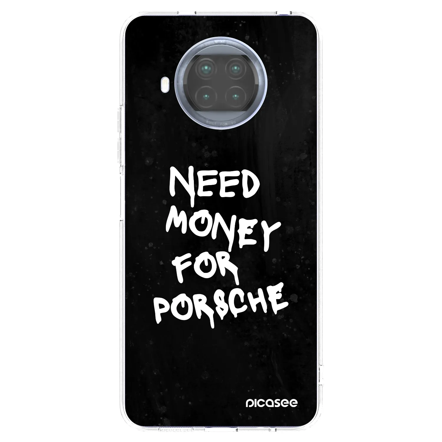 Picasee Xiaomi Mi 10T Lite Hülle - Transparentes Silikon - Black Dollar