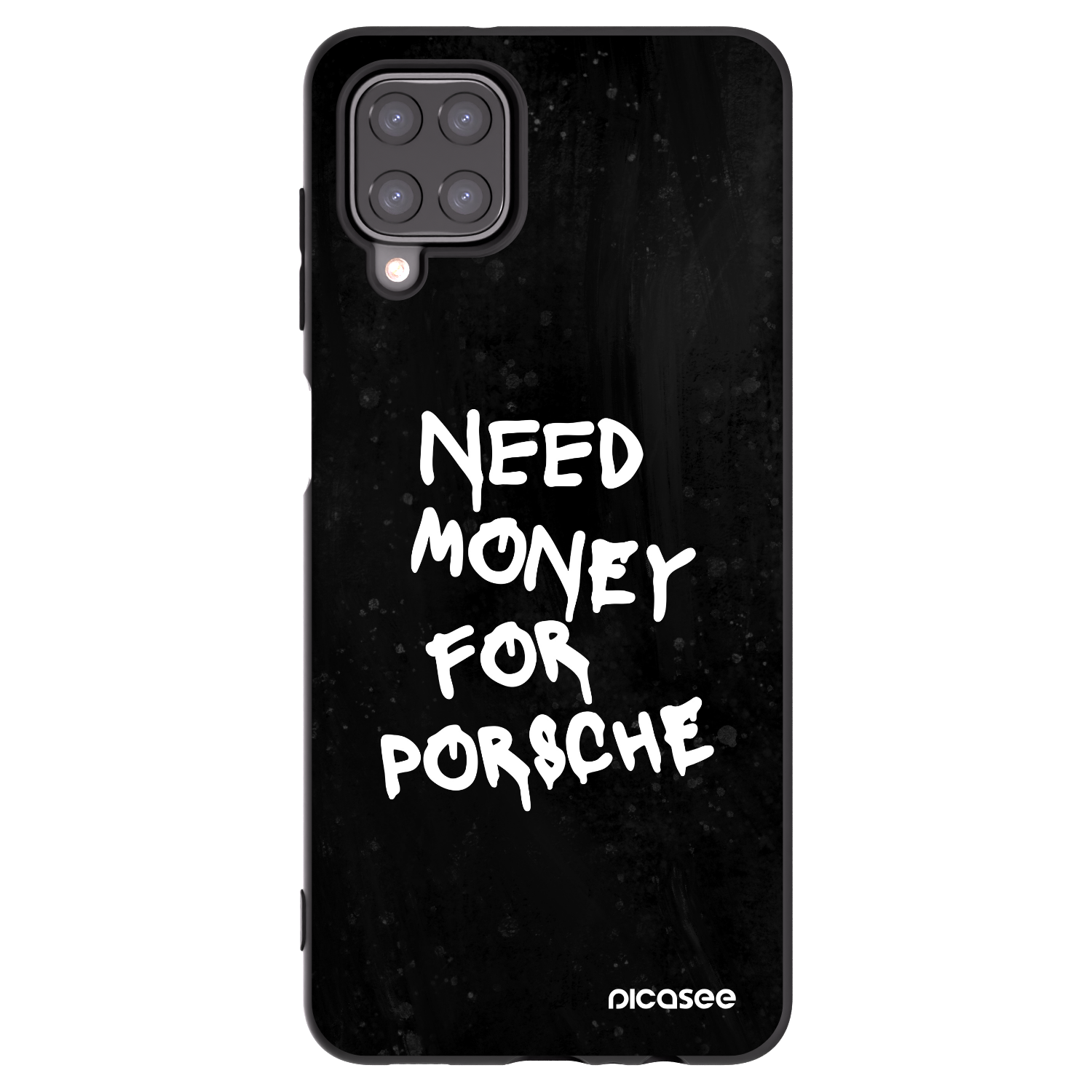 Picasee Samsung Galaxy A12 A125F Hülle - Schwarzes Silikon - Black Dollar