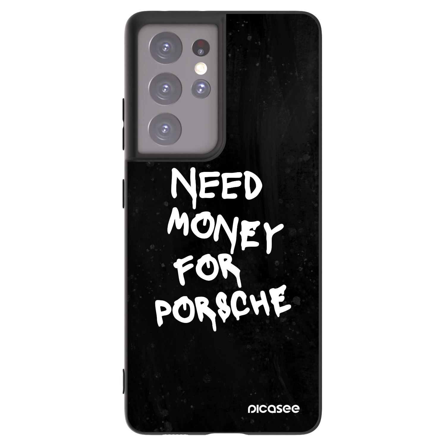 Picasee Samsung Galaxy S21 Ultra 5G G998B Hülle - Schwarzes Silikon - Black Dollar