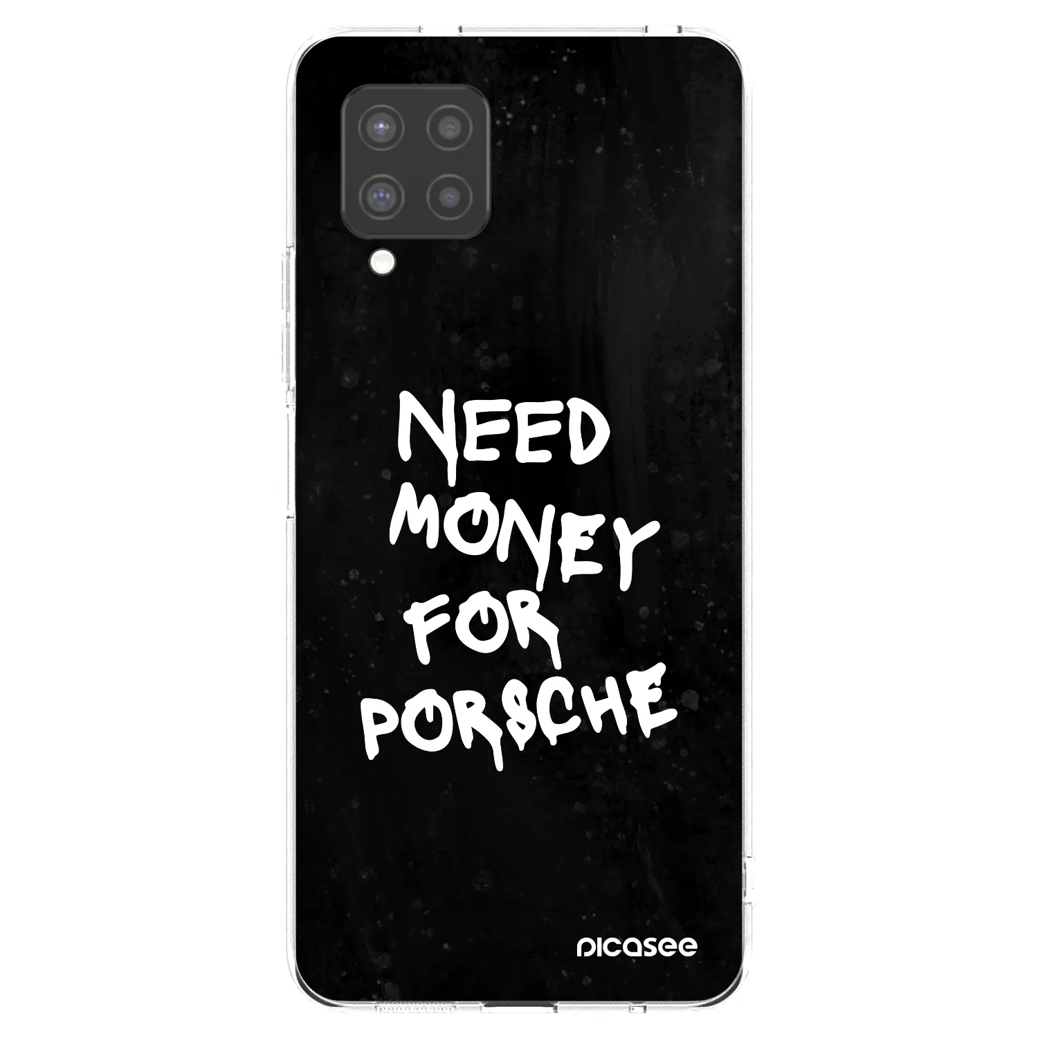 Picasee Samsung Galaxy A42 A426B Hülle - Transparentes Silikon - Black Dollar