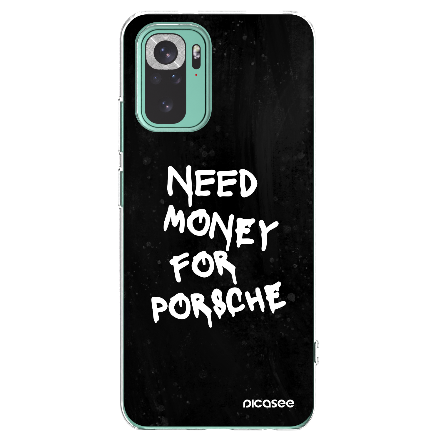 Picasee Xiaomi Redmi Note 10 Pro Hülle - Transparentes Silikon - Black Dollar