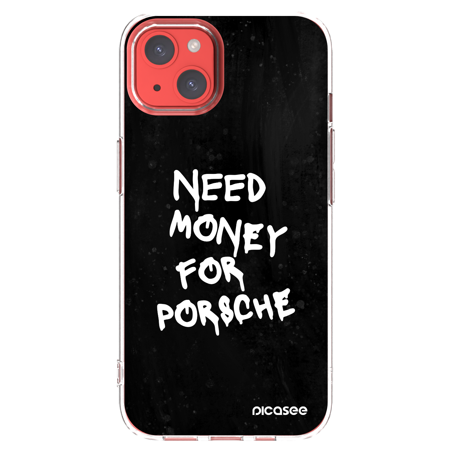 Picasee Apple iPhone 13 Hülle - Transparentes Silikon - Black Dollar