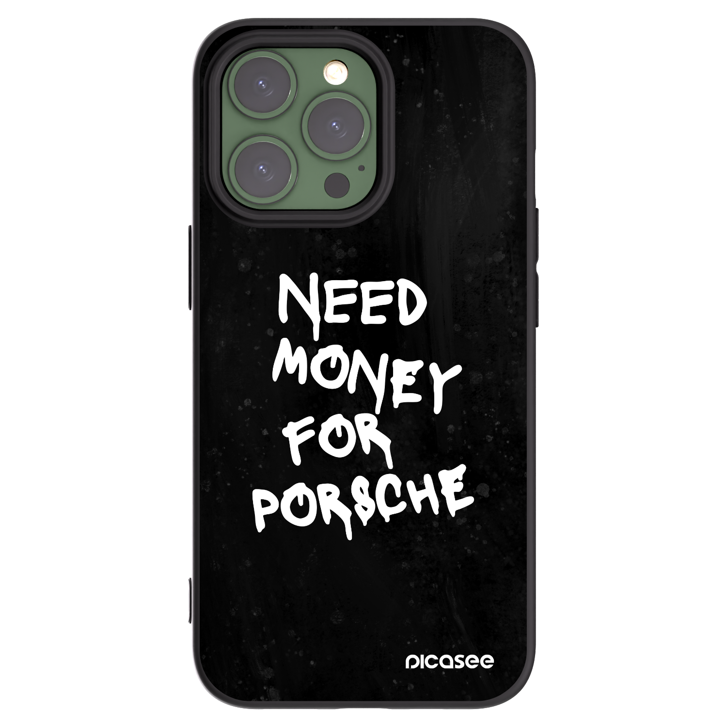 Picasee Apple iPhone 13 Pro Hülle - Schwarzes Silikon - Black Dollar