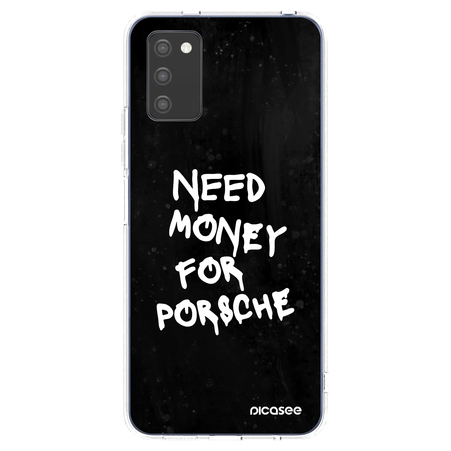 Picasee Samsung Galaxy A02s A025G Hülle - Transparentes Silikon - Black Dollar