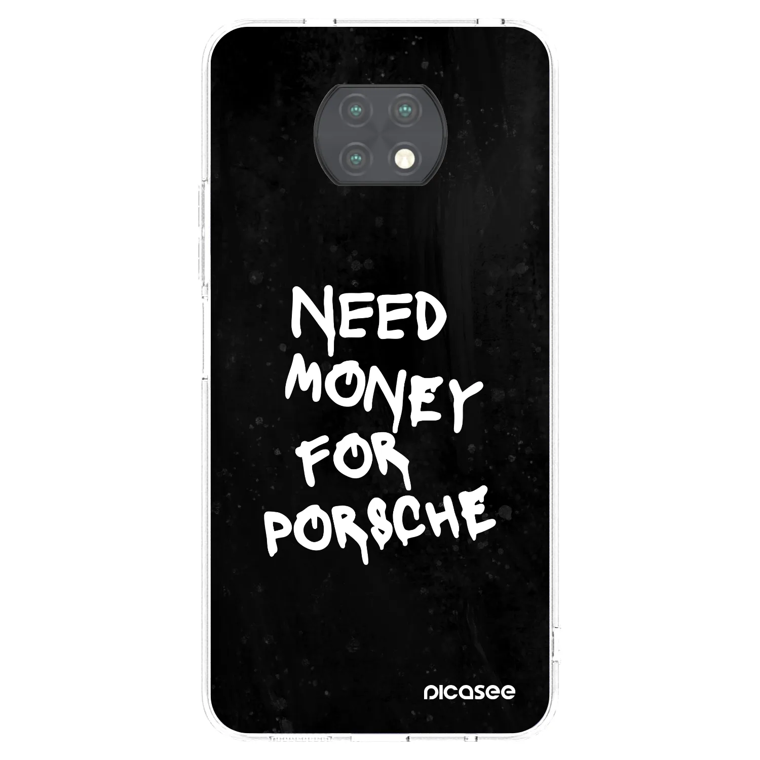 Picasee Xiaomi Redmi Note 9T Hülle - Transparentes Silikon - Black Dollar
