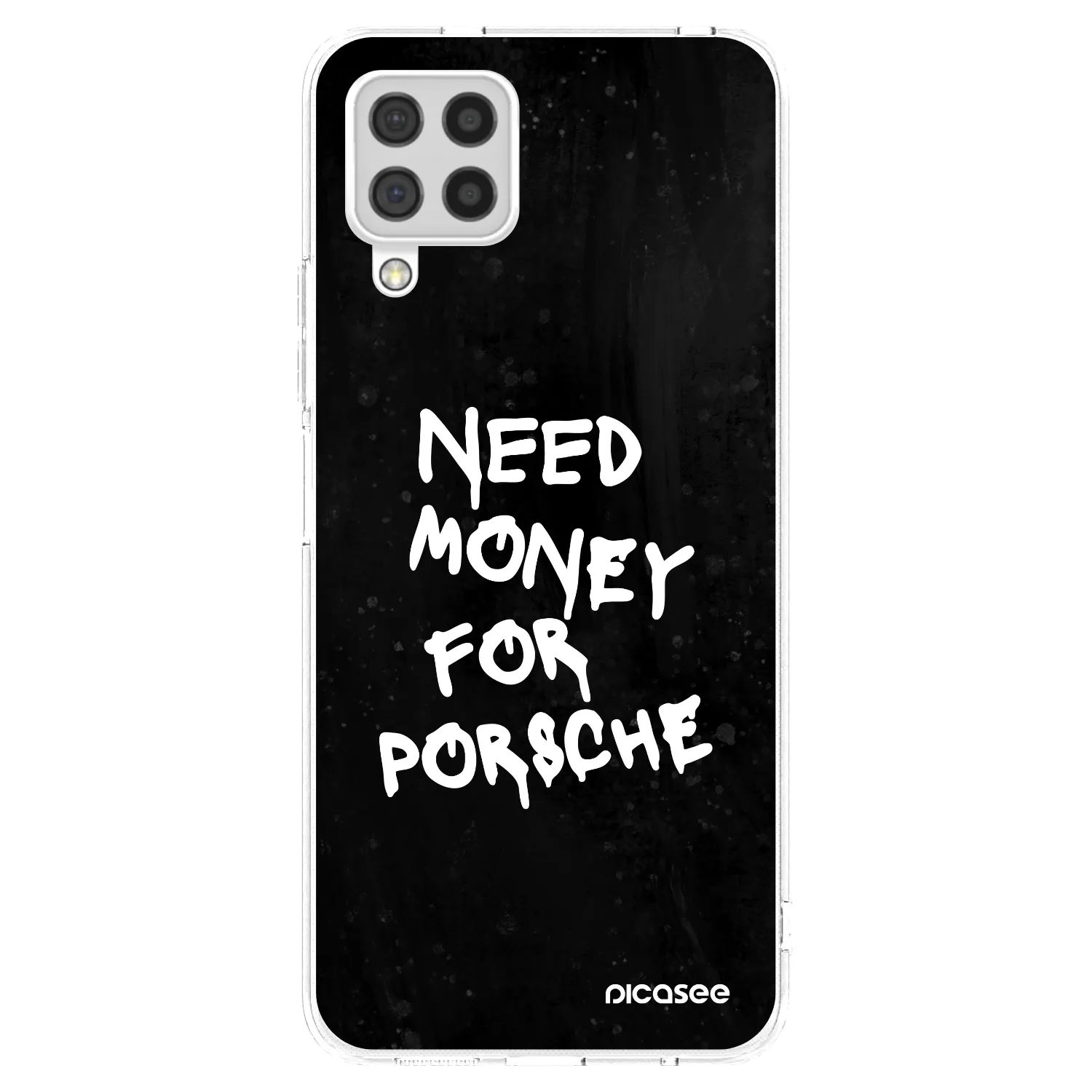 Picasee Samsung Galaxy A22 A225F 4G Hülle - Transparentes Silikon - Black Dollar