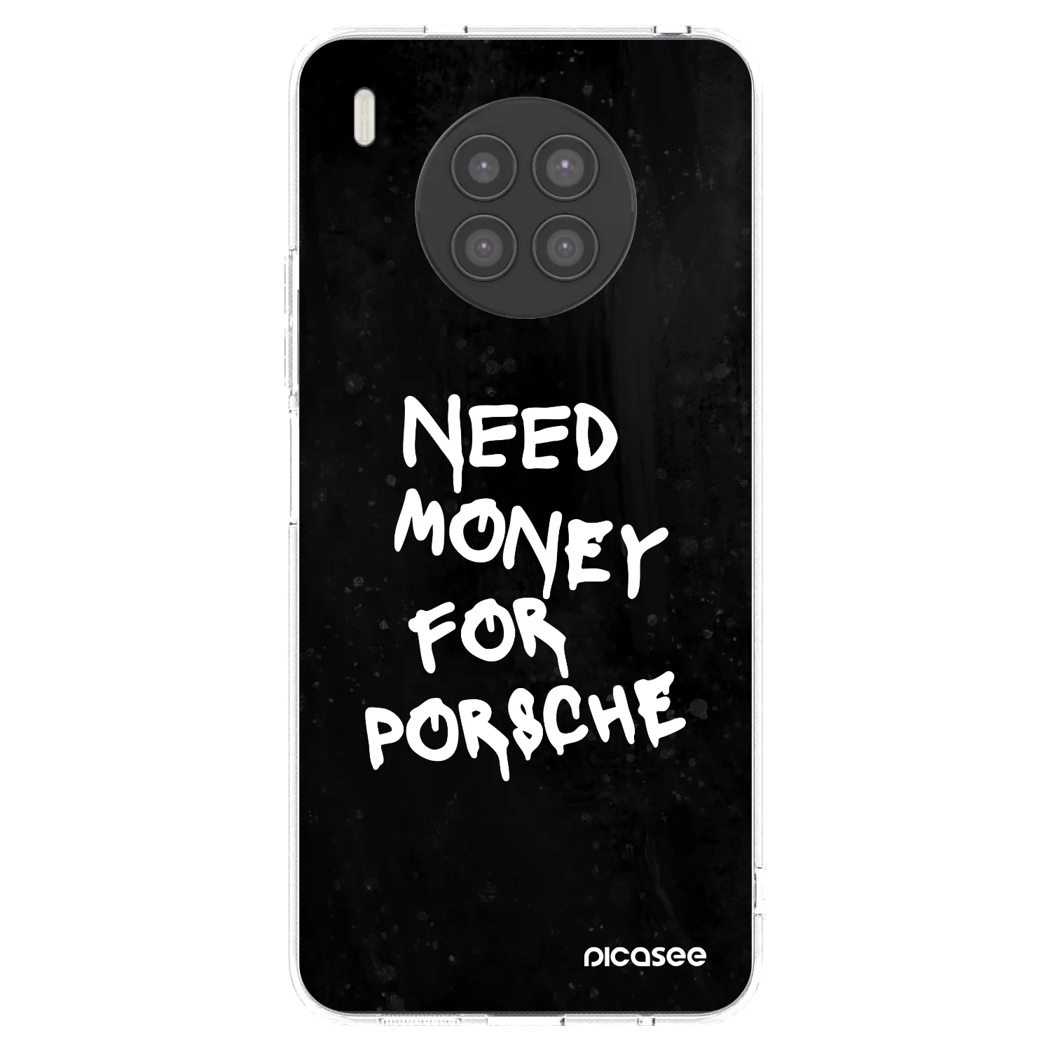 Picasee Huawei Nova 8i Hülle - Transparentes Silikon - Black Dollar