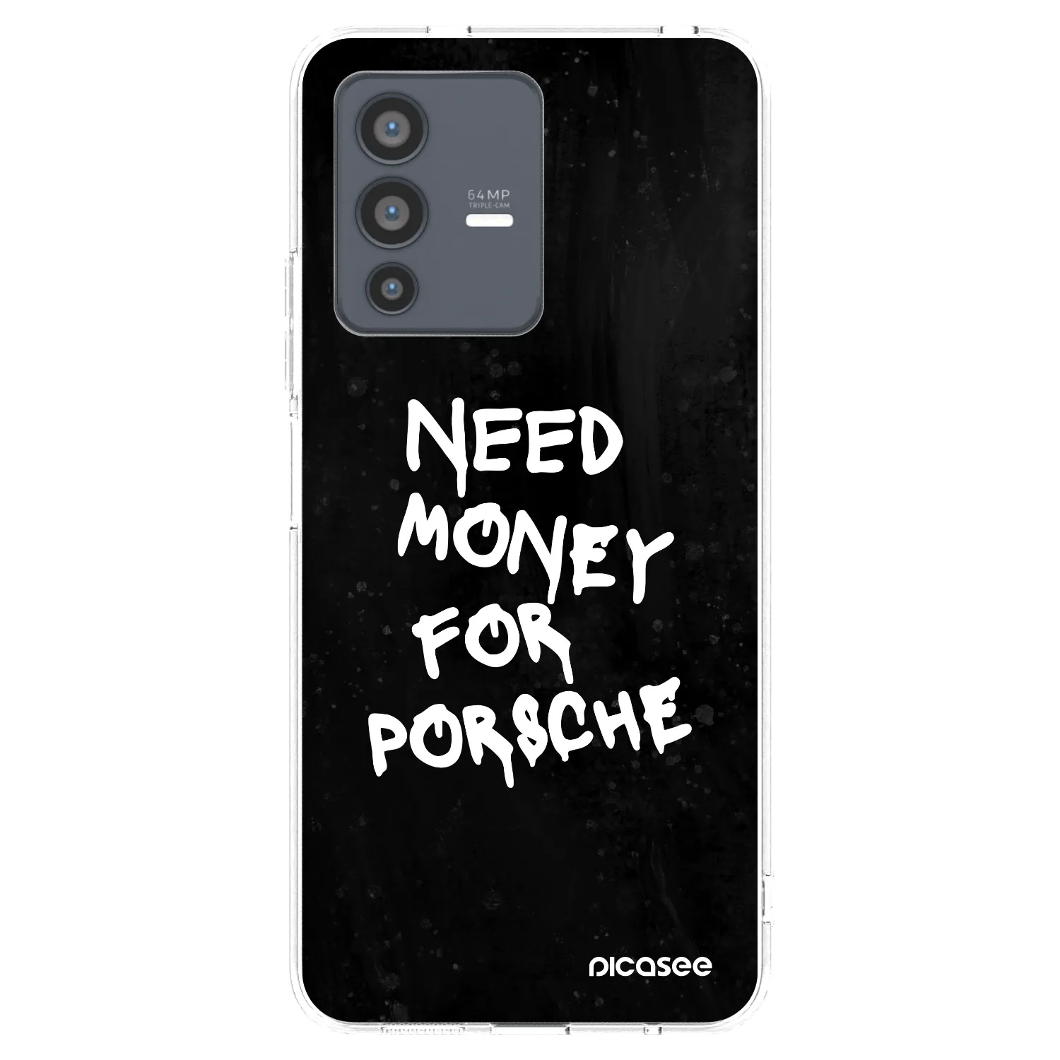 Picasee Vivo V23 5G Hülle - Transparentes Silikon - Black Dollar