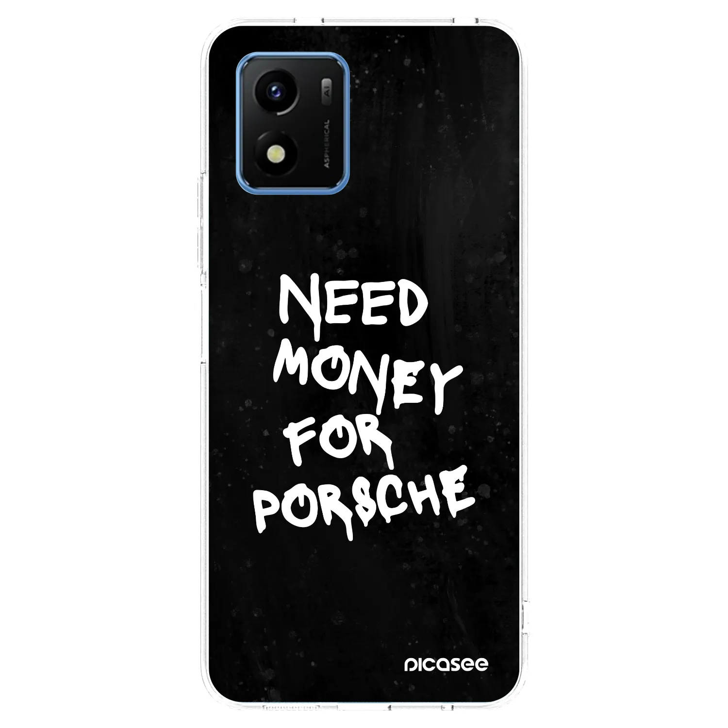 Picasee Vivo Y01 Hülle - Transparentes Silikon - Black Dollar