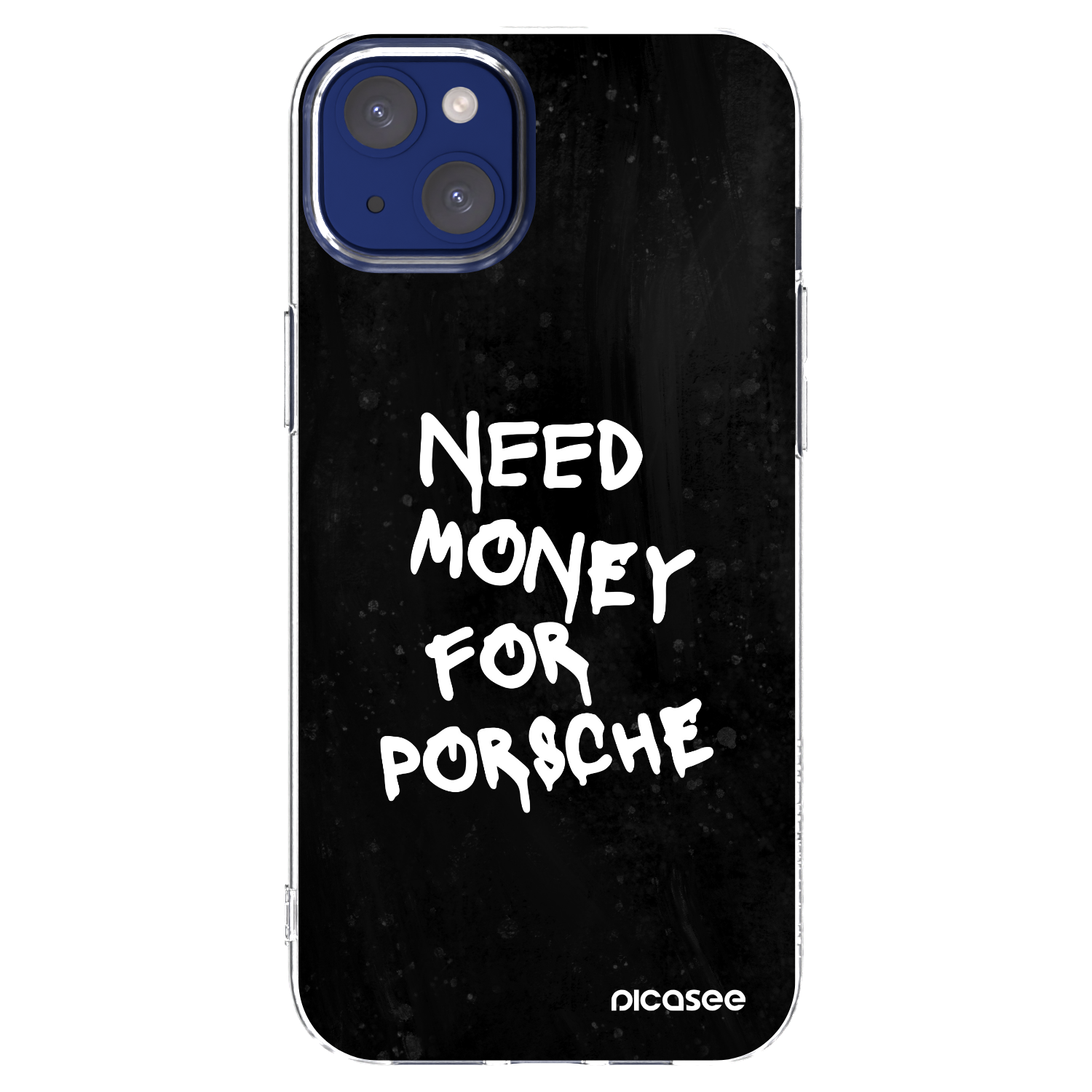 Picasee Apple iPhone 14 Plus Hülle - Transparentes Silikon - Black Dollar