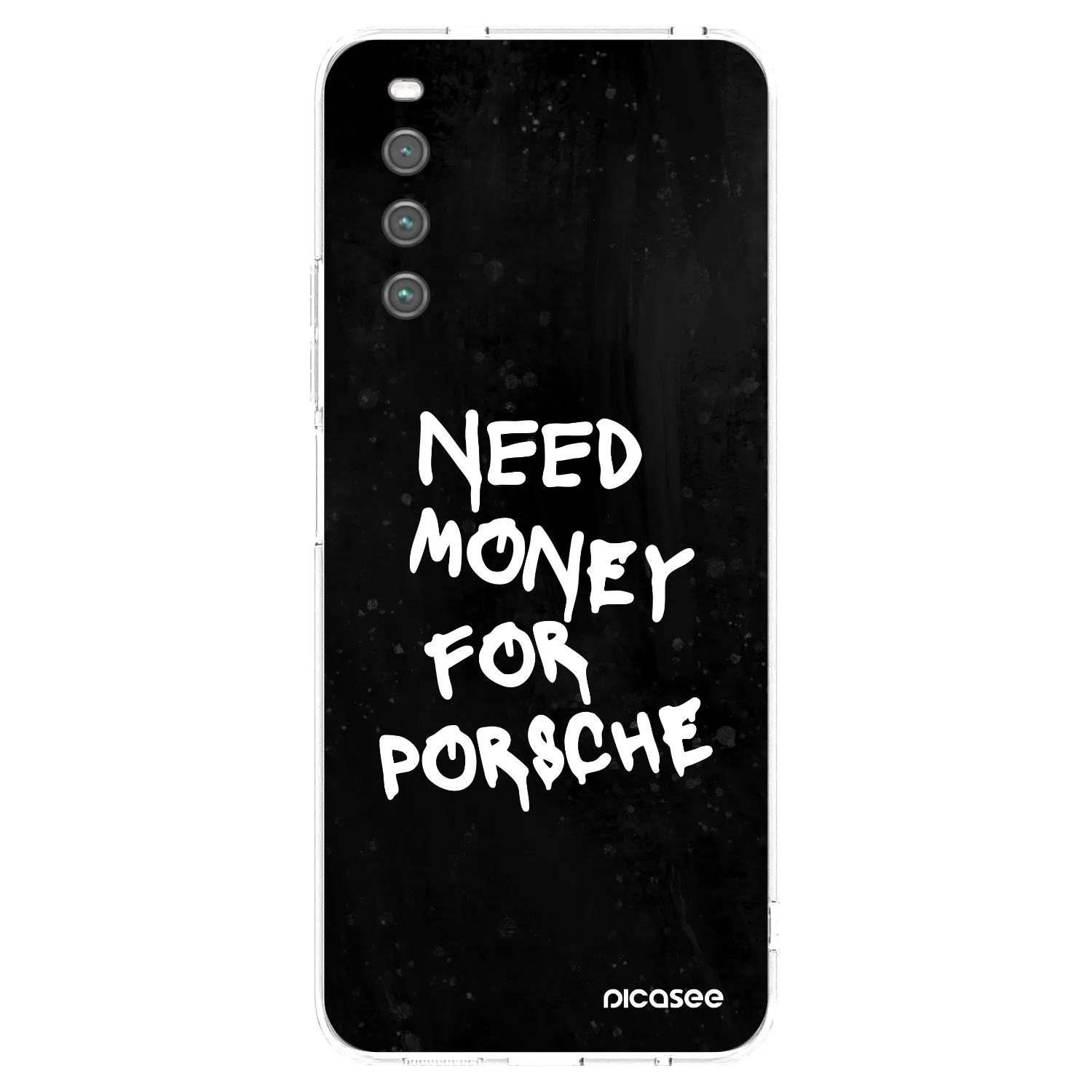 Picasee Sony Xperia 10 IV 5G Hülle - Transparentes Silikon - Black Dollar
