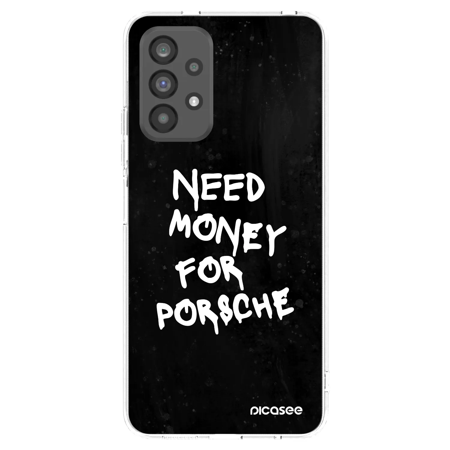 Picasee Samsung Galaxy A73 5G Hülle - Transparentes Silikon - Black Dollar