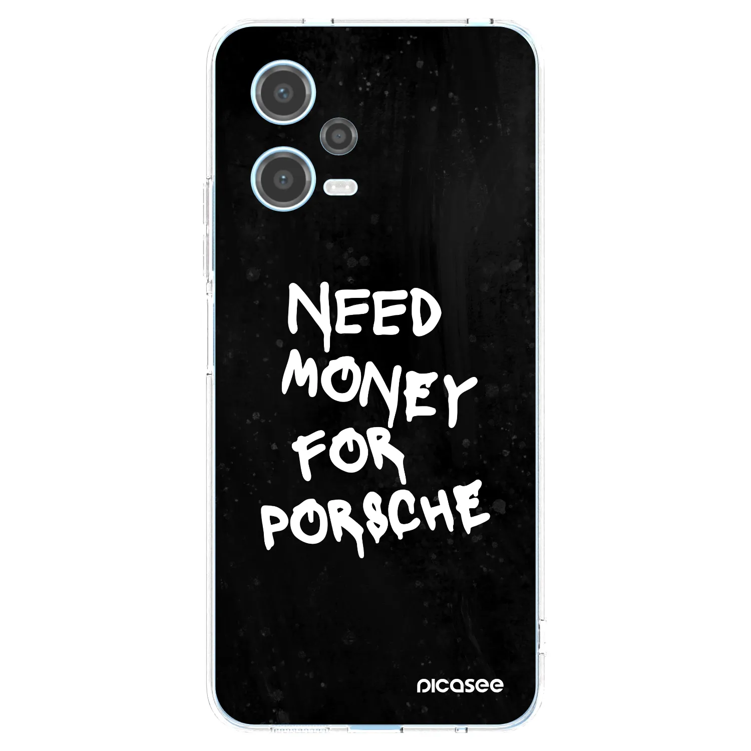 Picasee Xiaomi Redmi Note 12 5G Hülle - Transparentes Silikon - Black Dollar