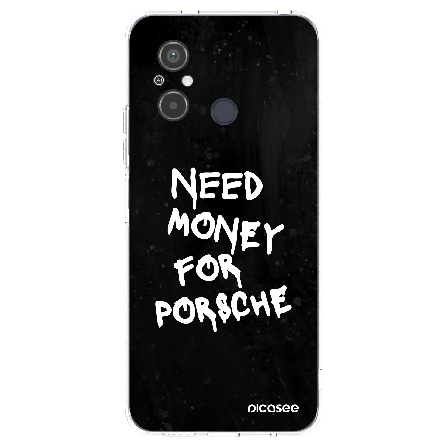 Picasee Xiaomi Redmi 12C Hülle - Transparentes Silikon - Black Dollar
