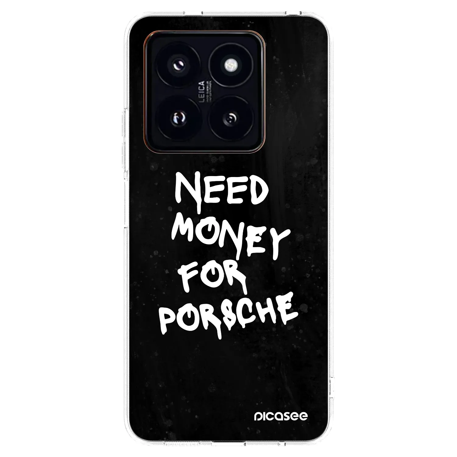 Picasee Xiaomi 14 Pro Hülle - Transparentes Silikon - Black Dollar