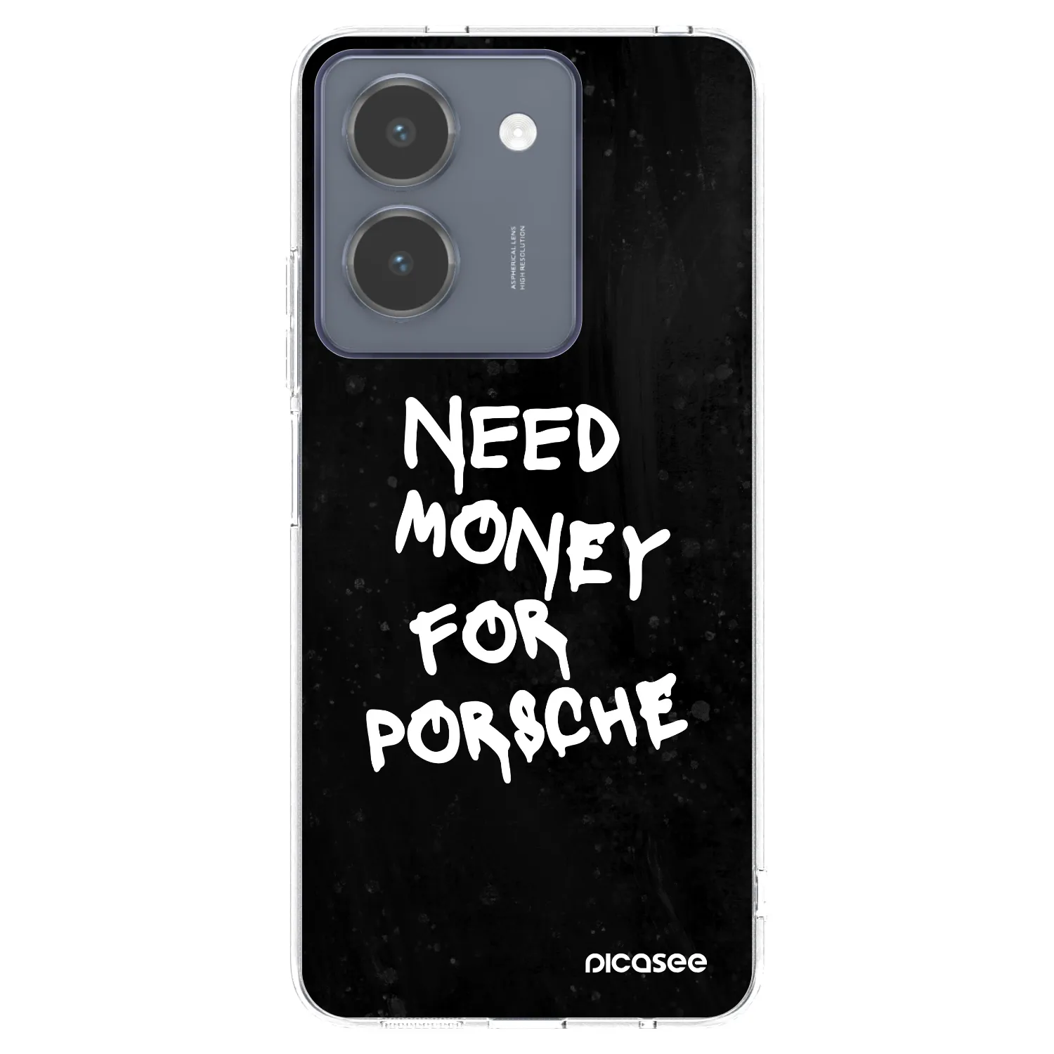 Picasee Vivo Y36 4G Hülle - Transparentes Silikon - Black Dollar