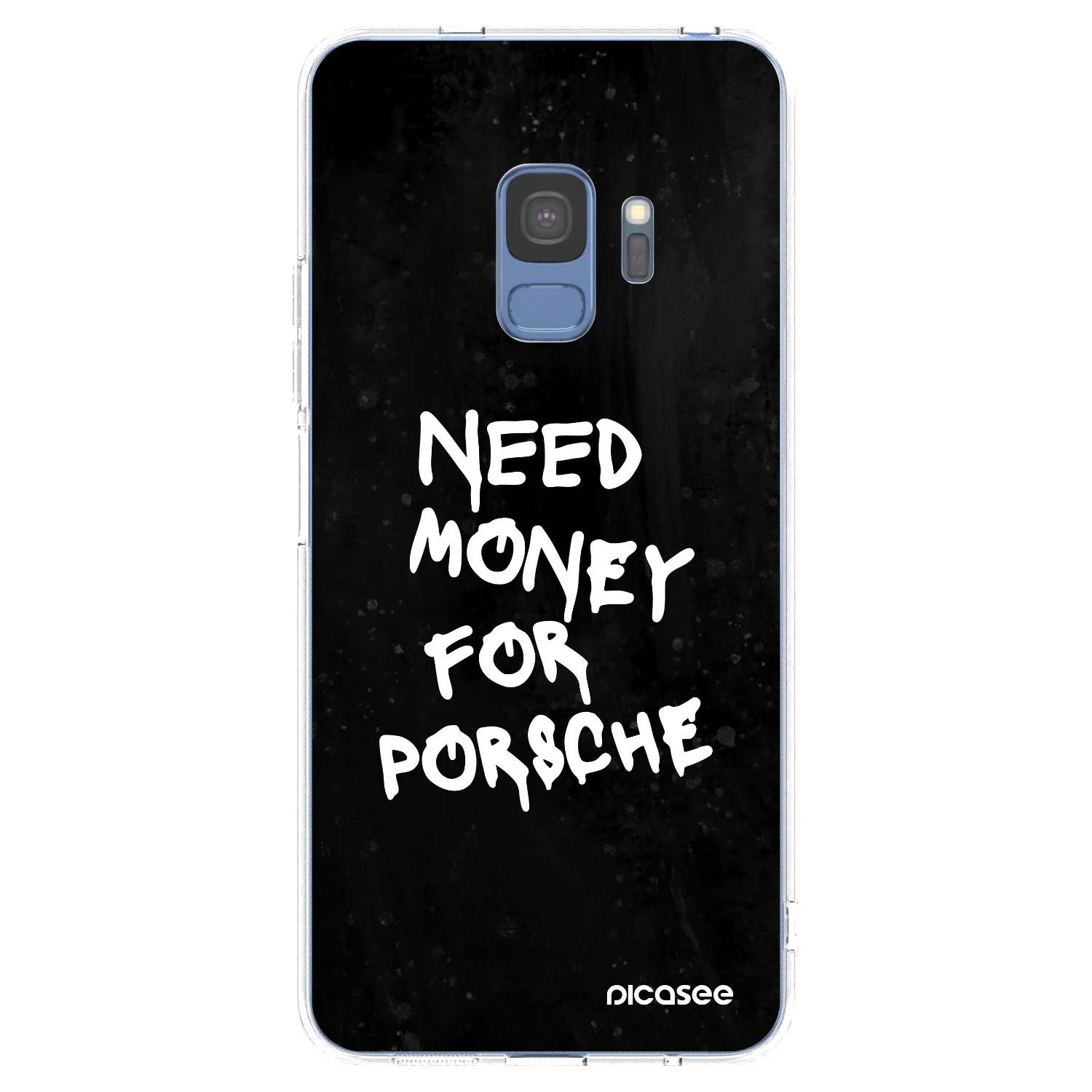 Picasee Samsung Galaxy S9 G960F Hülle - Transparentes Silikon - Black Dollar