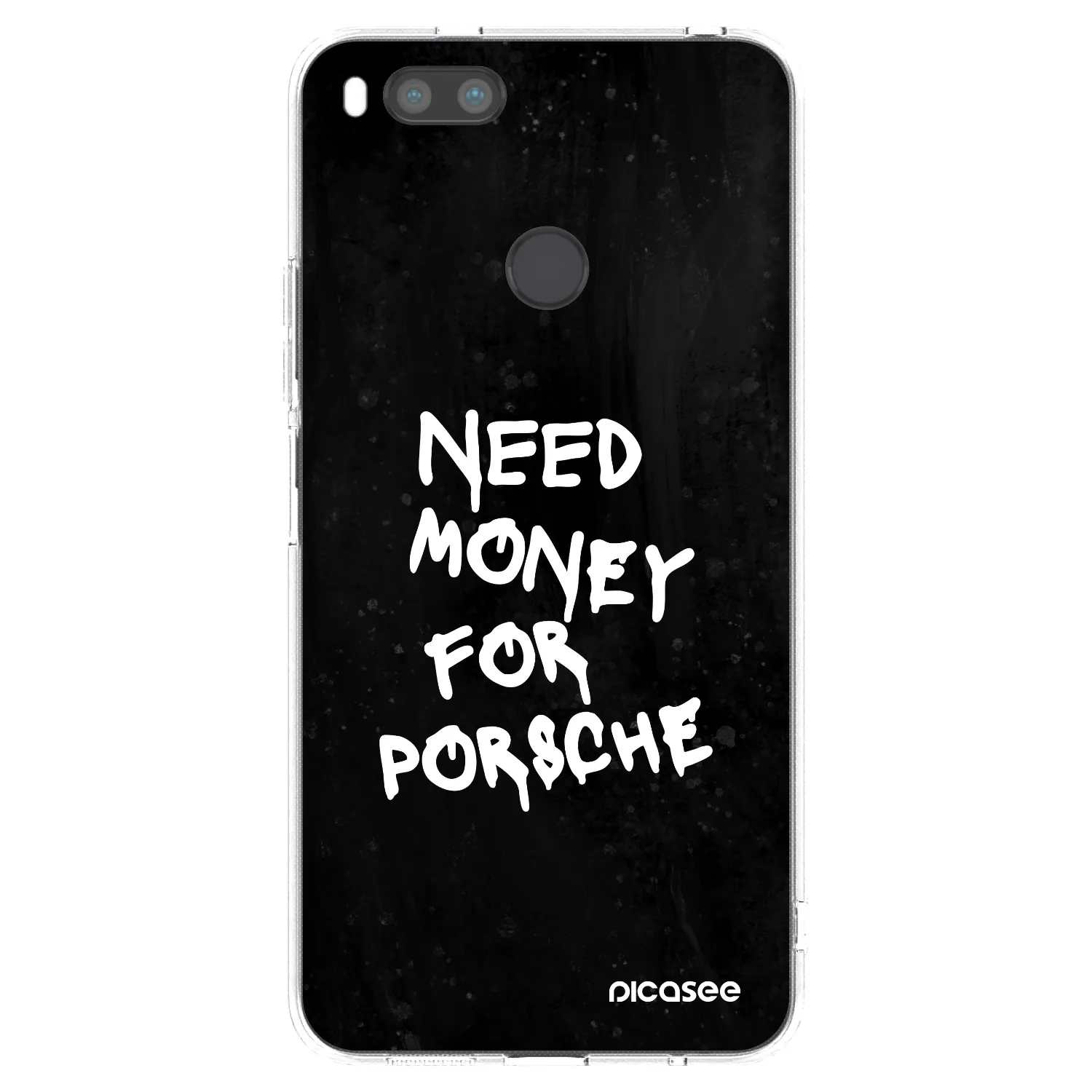 Picasee Xiaomi Mi A1 Global Hülle - Transparentes Silikon - Black Dollar