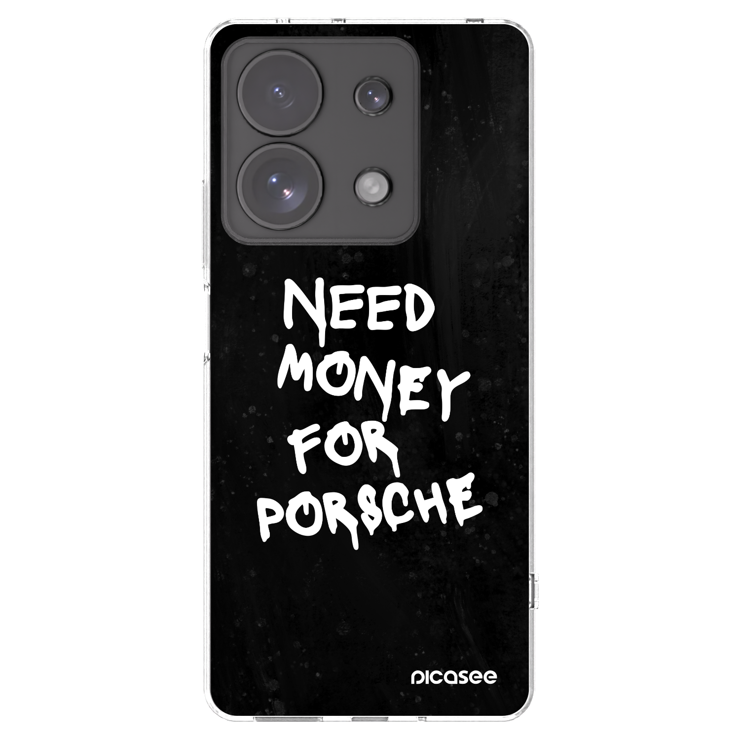 Picasee Xiaomi Redmi Note 13 Pro 4G Hülle - Transparentes Silikon - Black Dollar