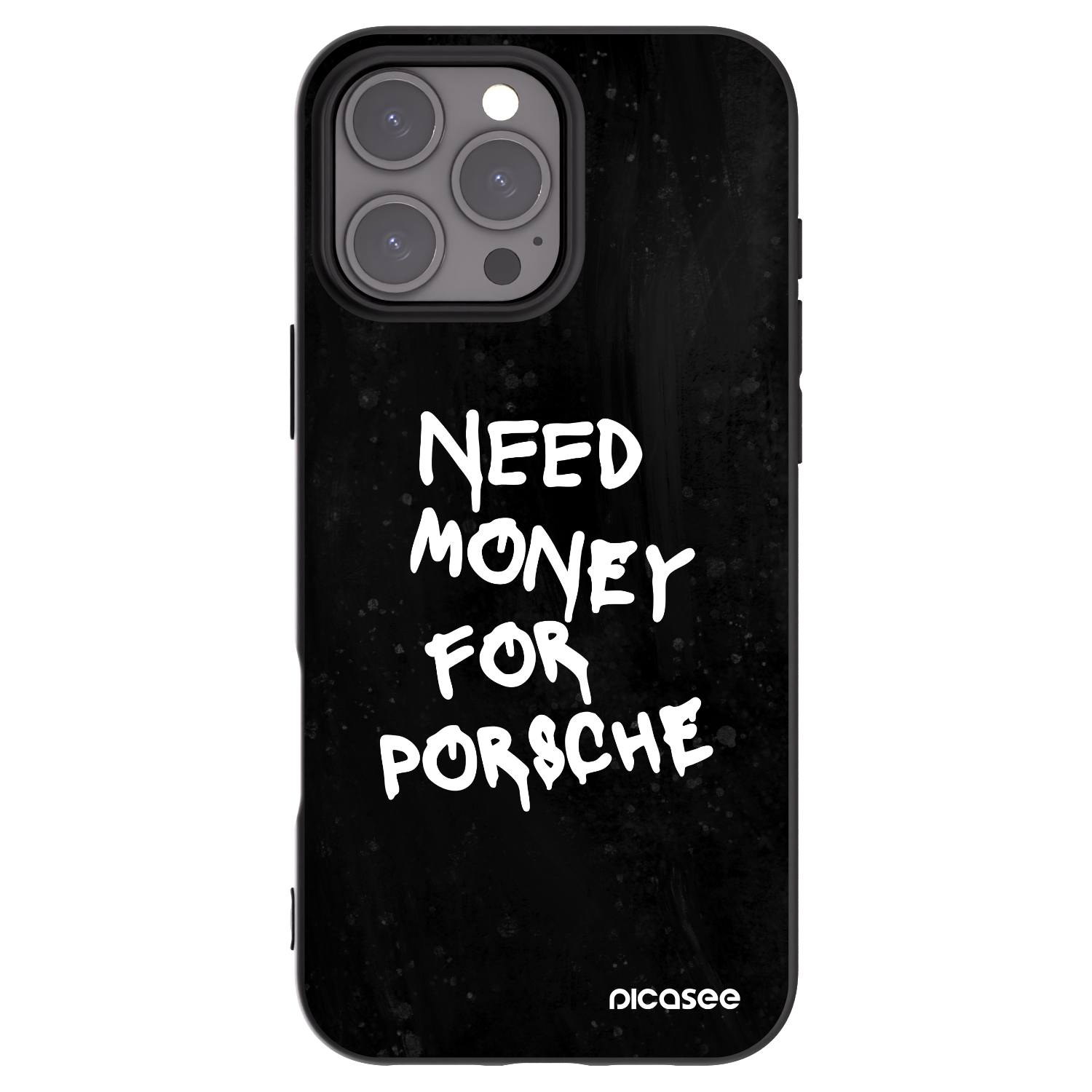 Picasee Apple iPhone 16 Pro Max Hülle - Schwarzes Silikon - Black Dollar