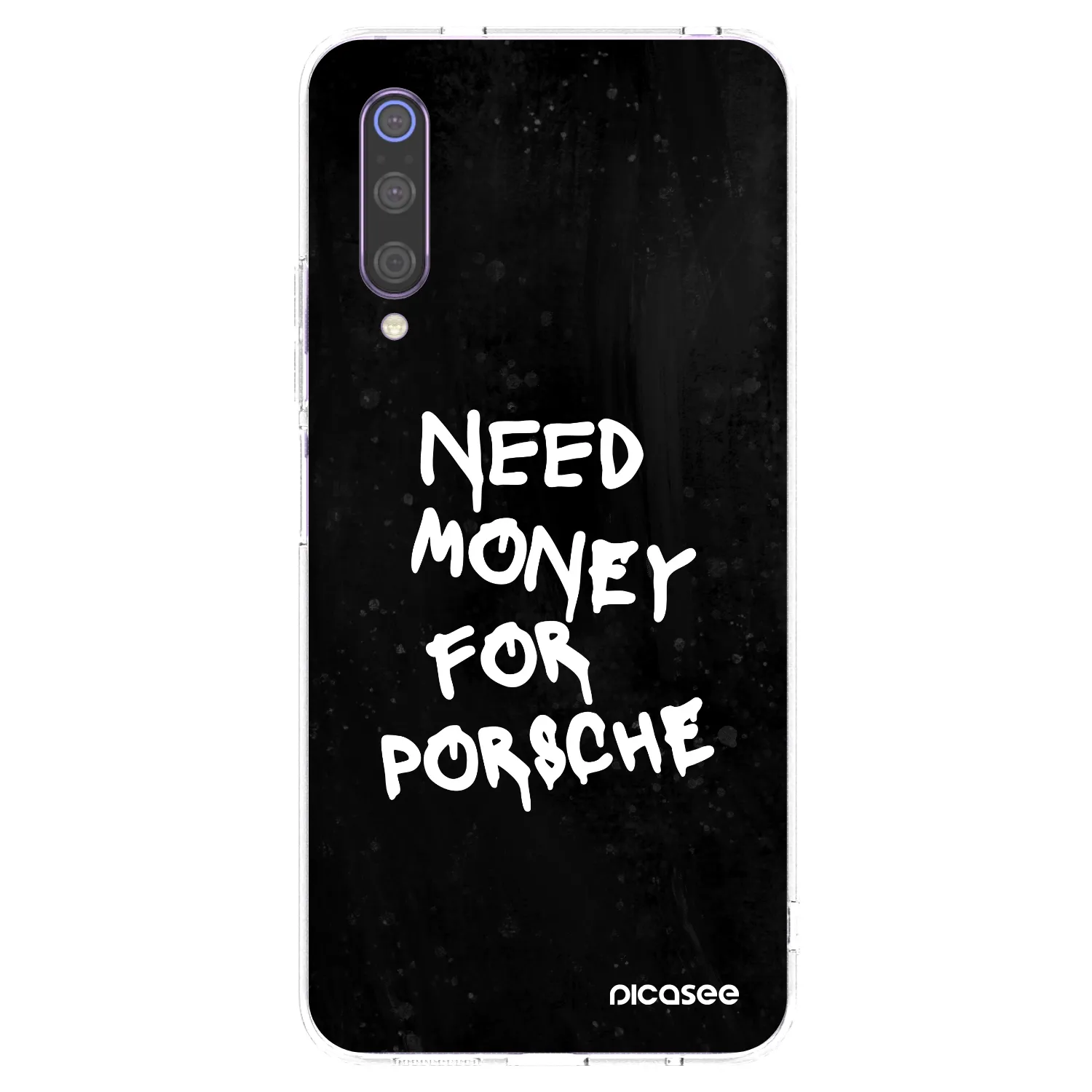 Picasee Xiaomi Mi 9 Hülle - Transparentes Silikon - Black Dollar