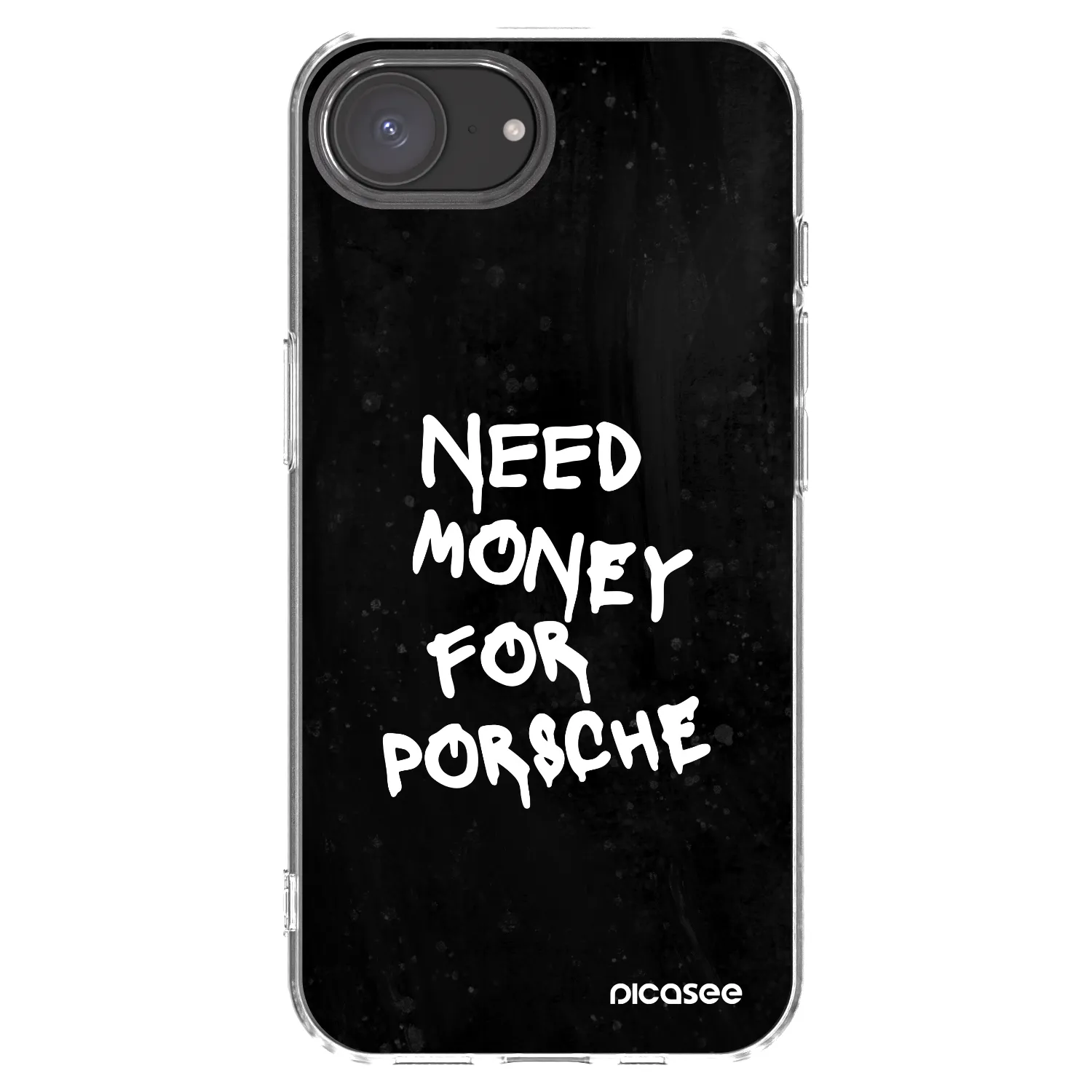 Picasee Apple iPhone 17e Hülle - Transparentes Silikon - Black Dollar
