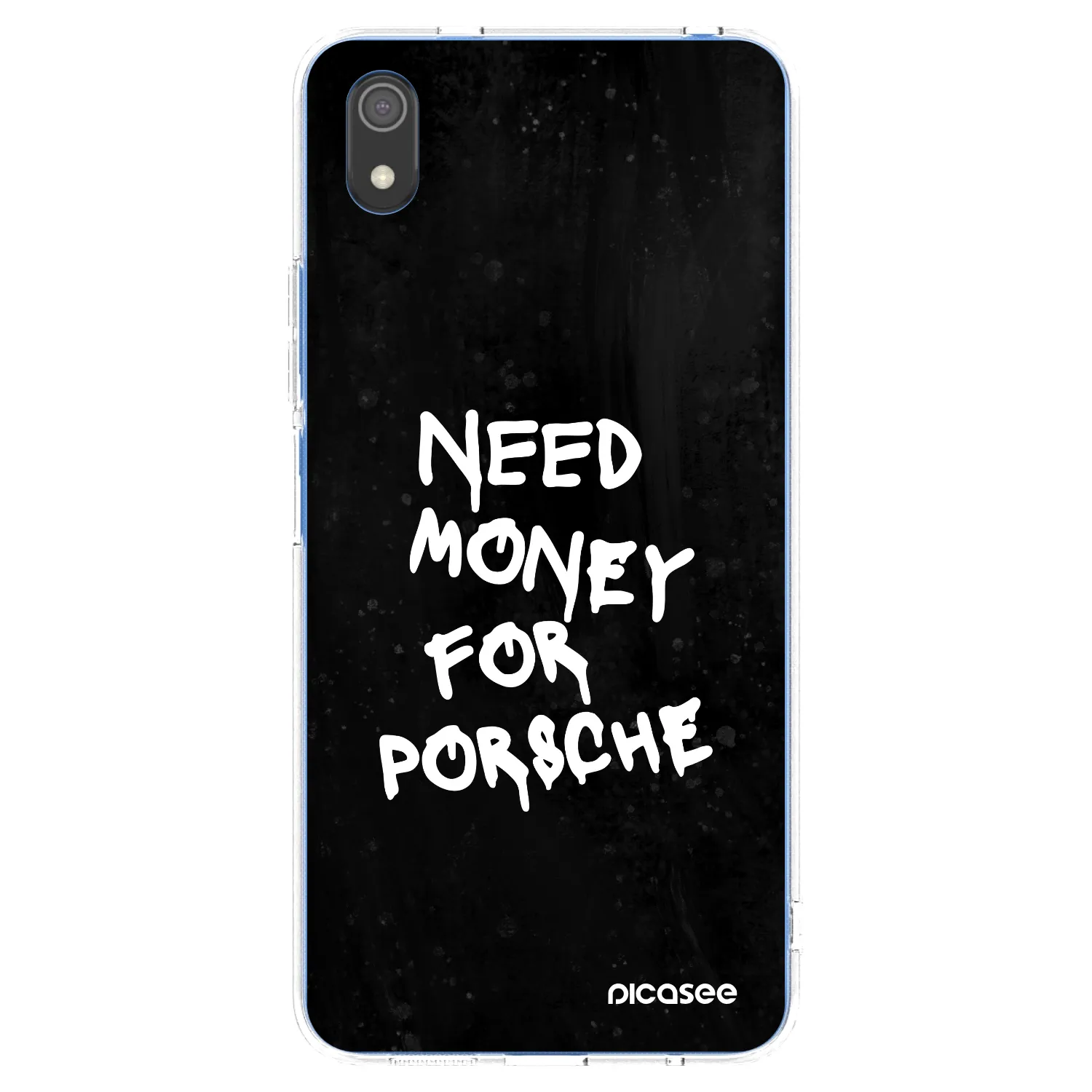 Picasee Xiaomi Redmi 7A Hülle - Transparentes Silikon - Black Dollar