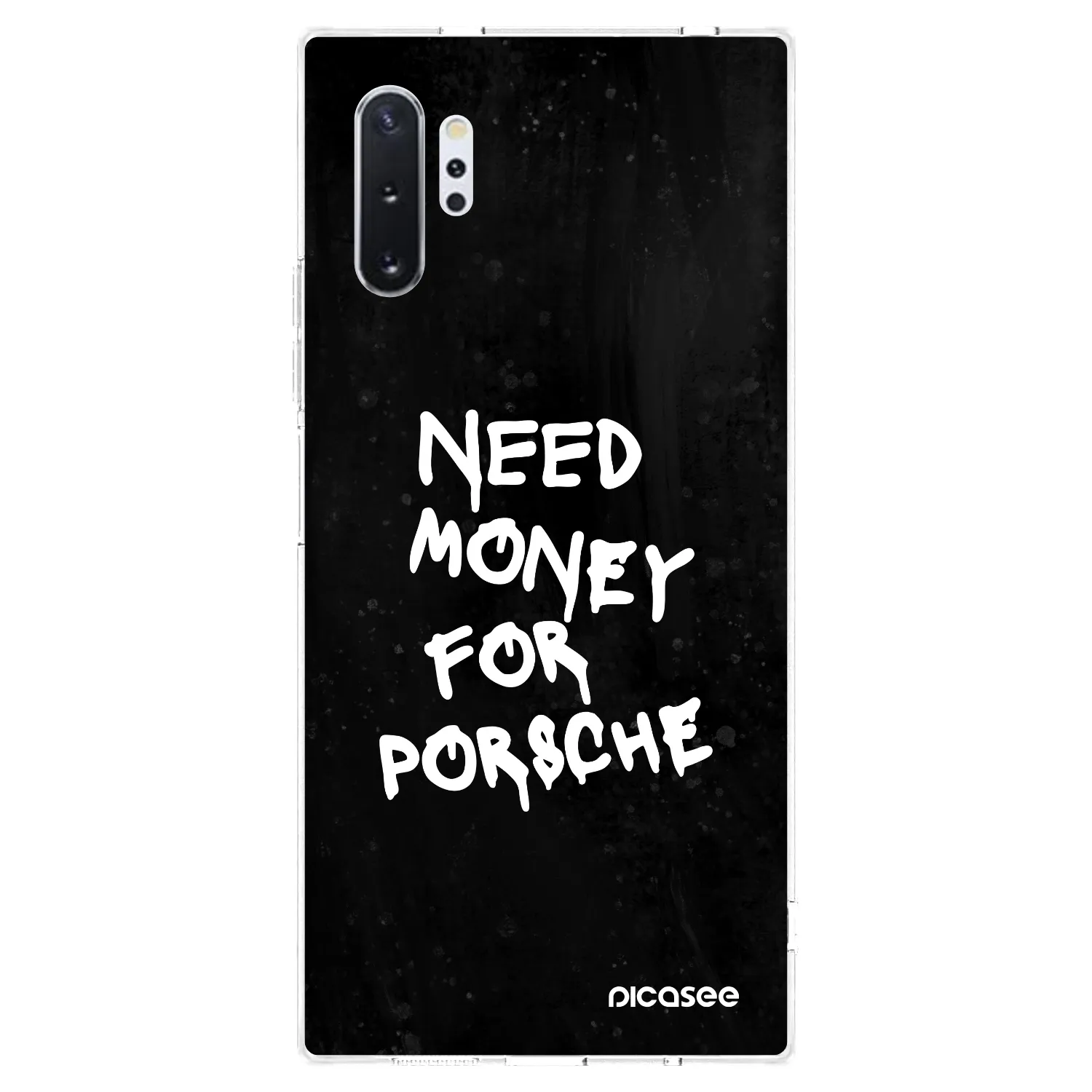 Picasee Samsung Galaxy Note 10+ N975F Hülle - Transparentes Silikon - Black Dollar