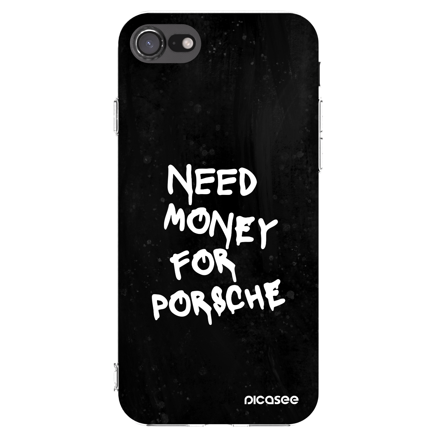 Picasee Apple iPhone 8 Hülle - Transparentes Silikon - Black Dollar