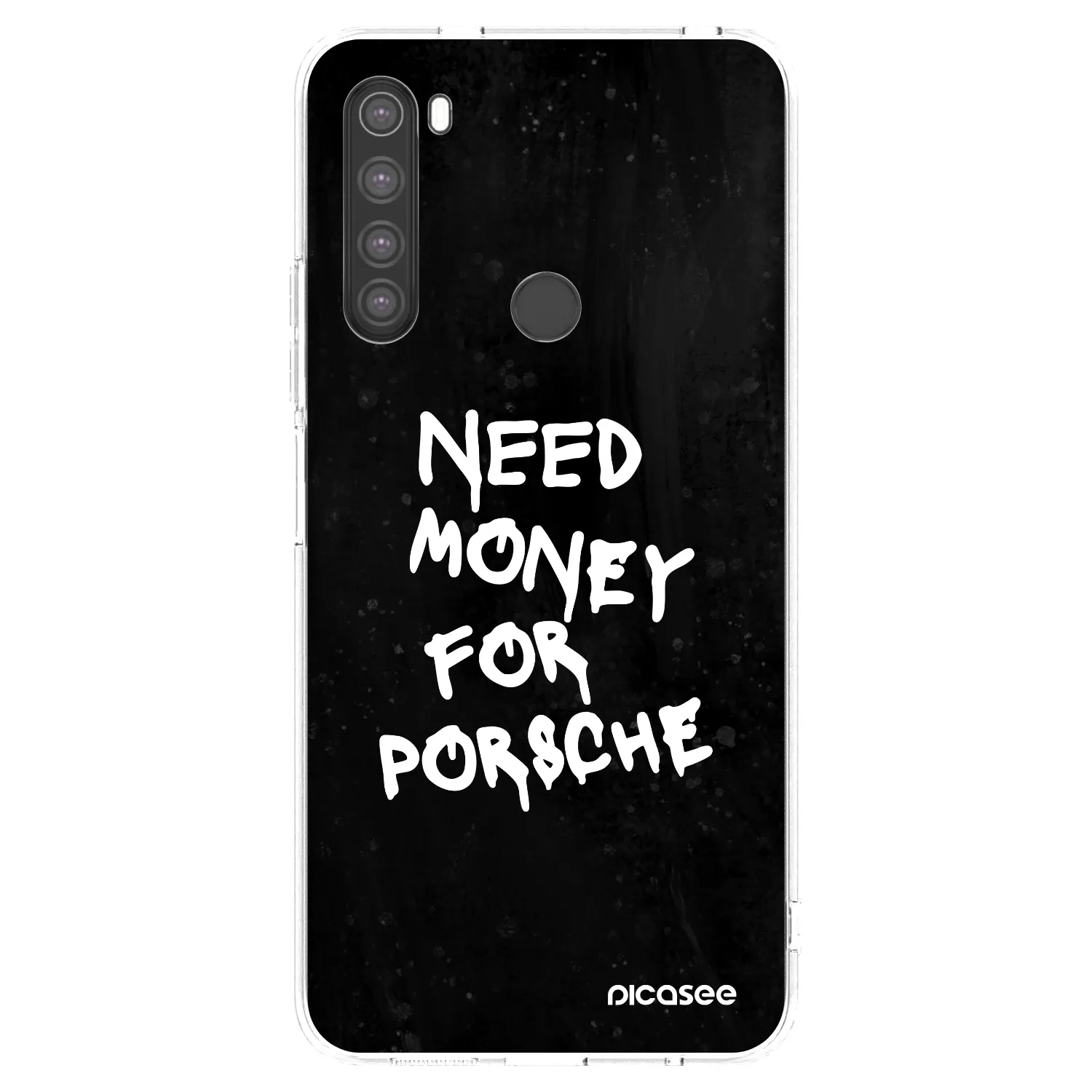 Picasee Xiaomi Redmi Note 8 Hülle - Transparentes Silikon - Black Dollar